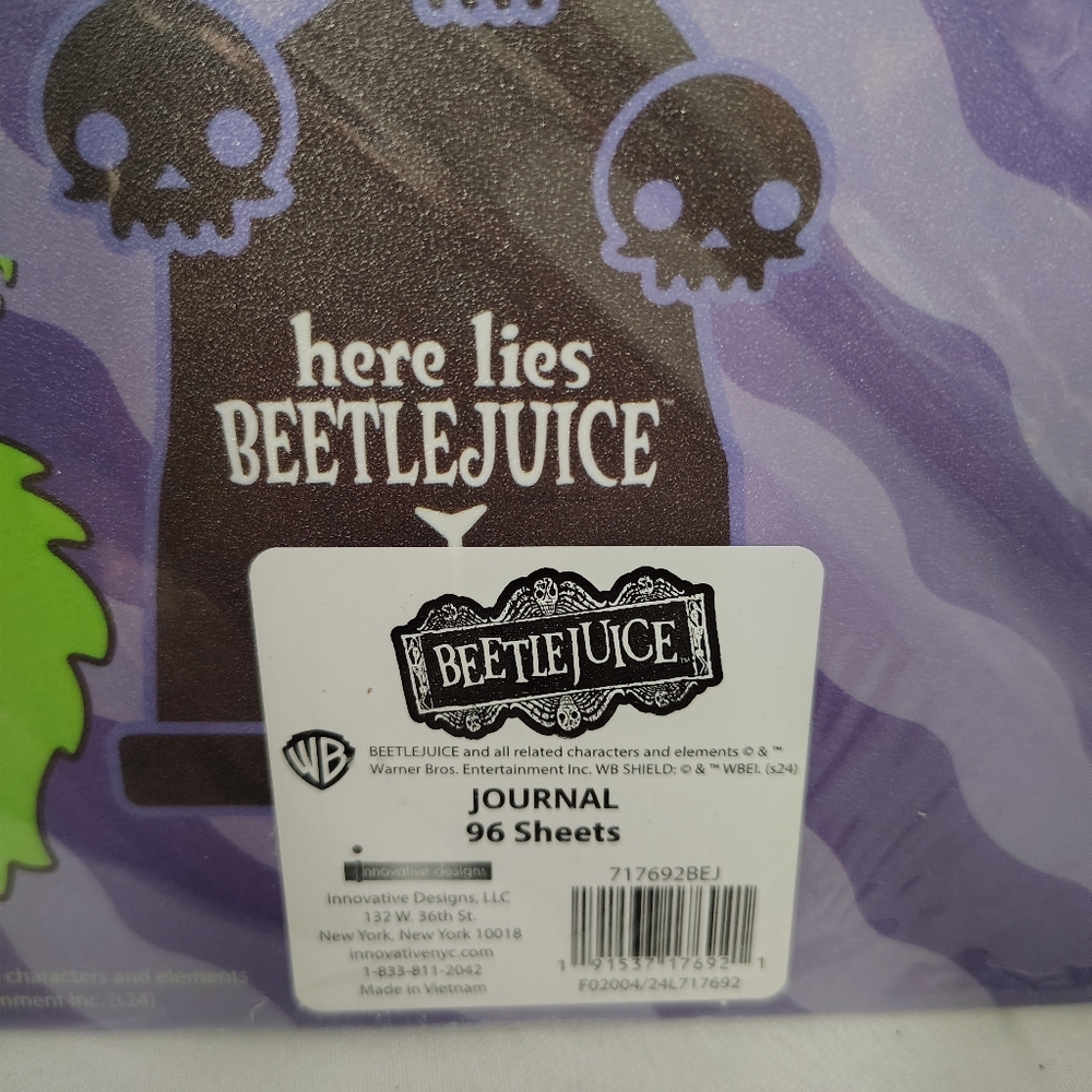🪲NWT Beetlejuice Vinyl Covered Spiral Journal w/ Vinyl Separators - Picture 6 of 16